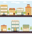 set of buildings in the style small business flat vector image