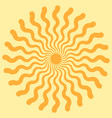 sun with wavy rays a symbol good weather vector image vector image