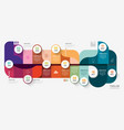 infographic timeline rounded elements diagram vector image
