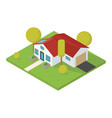 isometric small house vector image