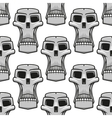 seamless pattern of spooky halloween skulls vector image vector image