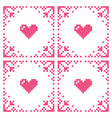 valentines day hearts seamless pattern vector image vector image