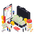 employees retirement plan composition vector image