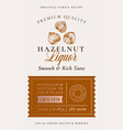 family recipe hazelnut liquor acohol label vector image
