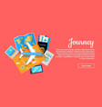 journey conceptual flat style web banner vector image vector image