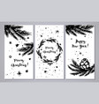 merry christmas and happy new year card vector image
