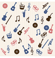 music elements seamless pattern vector image