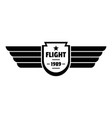 flight 1989 logo simple style vector image