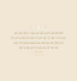 golden colored hollow sans serif font vector image