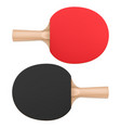 ping pong paddles table tennis rackets top view vector image