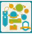 set of retro ribbons and labels vector image
