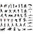 sport silhouettes collection vector image