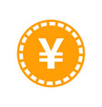 yen yuan money currency icon in flat style vector image