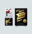 black friday social media and a4 flyer template vector image vector image