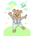 cute bear cartoon vector image