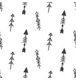 seamless pattern with hand drawn tribal arrows vector image