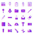 stationary gradient icons on white background vector image