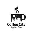 coffee city logo design vector image