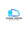 data cloud logo design template server vector image