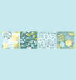 trendy sea seamless patterns with hand drawn vector image