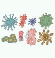 microorganism and bacteria life concept vector image