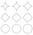 set geometric shapes transition from star vector image vector image