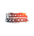 train railway travel transport rail concept vector image