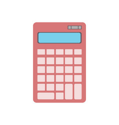 Electronic calculator icon in flat design Vector Image