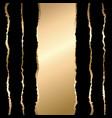 gold and black torn paper template background vector image vector image