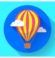 hot air balloon icon in the sky vector image vector image