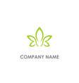leaf flower beauty logo vector image