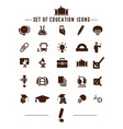school icon set vector image vector image