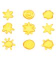 sun icons vector image