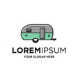 trailer campervan logo designs vector image vector image