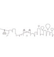 albuquerque dark line simple minimalist skyline vector image