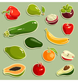 fruits and vegetables set vector image vector image