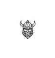 outline norse viking helmet head face esports logo vector image vector image