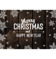 merry christmas greeting on aged hardwood planks vector image vector image