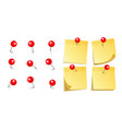 realistic blank sticky notes isolated on white vector image