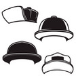 set baseball caps design element for logo vector image vector image