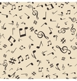 abstract music notes seamless pattern background vector image vector image