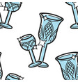 czech republic crystal glass and goblet seamless vector image vector image