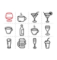 drinks icons vector image