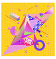 hello summer triangle geometric poster design vector image vector image