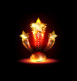 hollywood movie party gold stars award prize vector image vector image