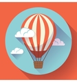 hot air balloon icon in the sky vector image vector image