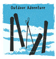 outdoor adventure retro poster vector image vector image