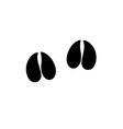 black icon sheep cow goat foot print vector image