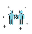 black project team base icon isolated on white vector image