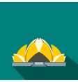 lotus temple new delhi icon flat style vector image vector image